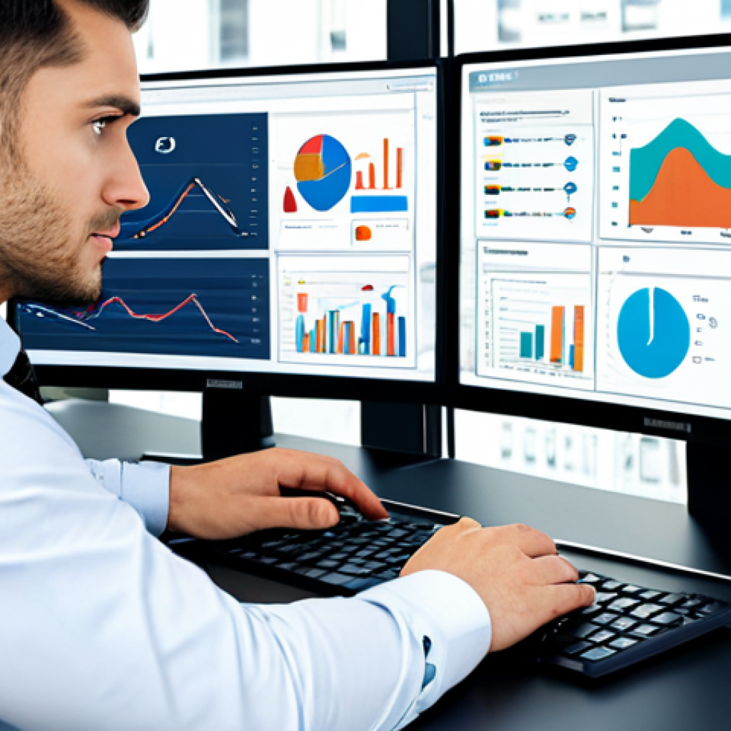 해외마케팅 최신 도구와 소프트웨어 - Data-Driven Marketing**

A professional marketer, fully clothed in business casual attire, analyzing...